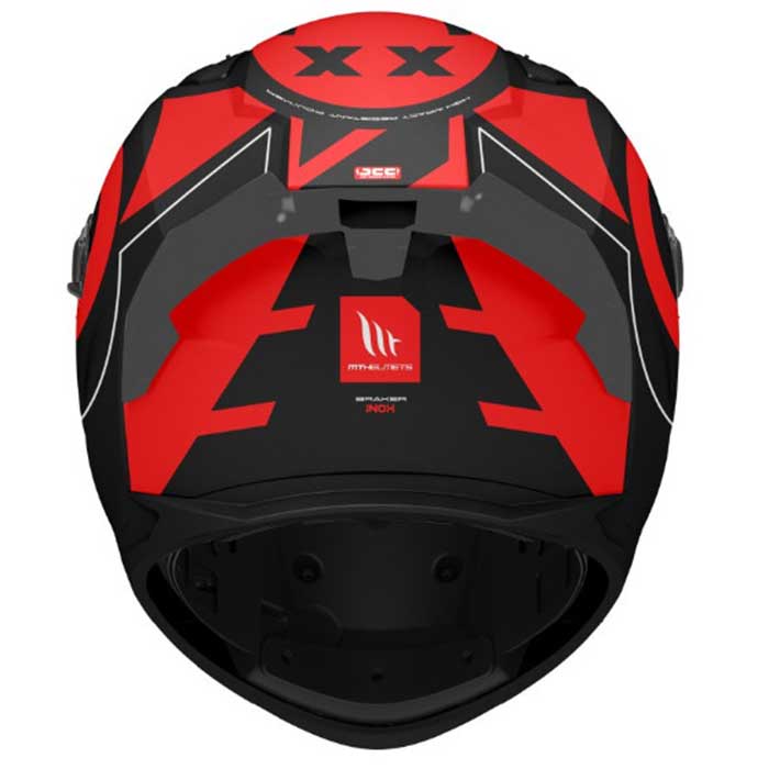 MT Braker SV Inox Matt Black Red Helmet