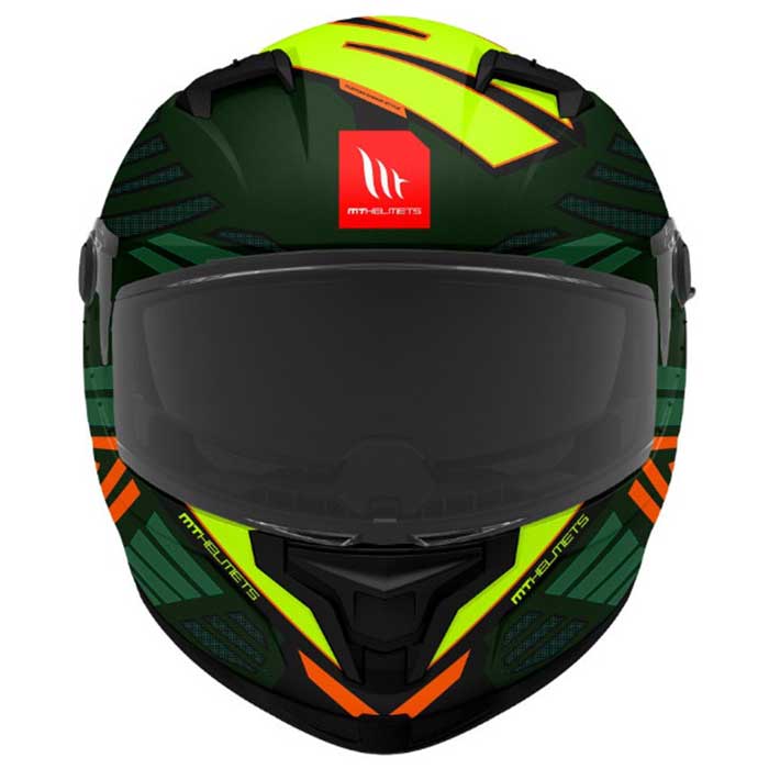 MT Braker SV Zebra Matt Black Green Helmet