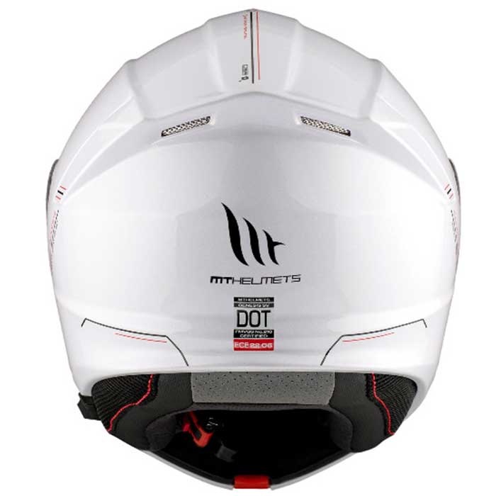 MT Genesis SV Solid Gloss Pearl White Helmet