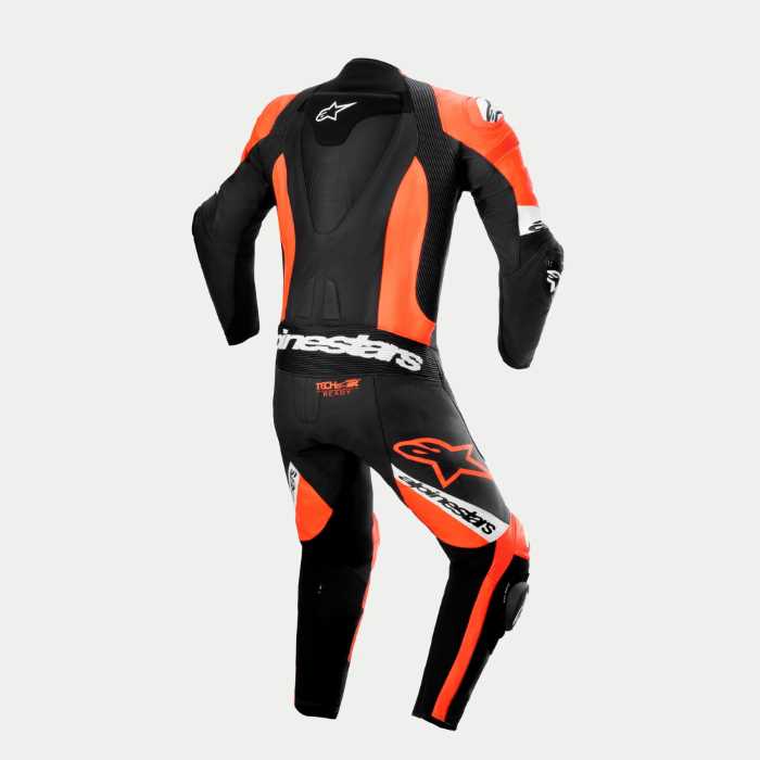 Alpinestars Missile V2 Ward 1Pc Leather Suit Black R FLuo White