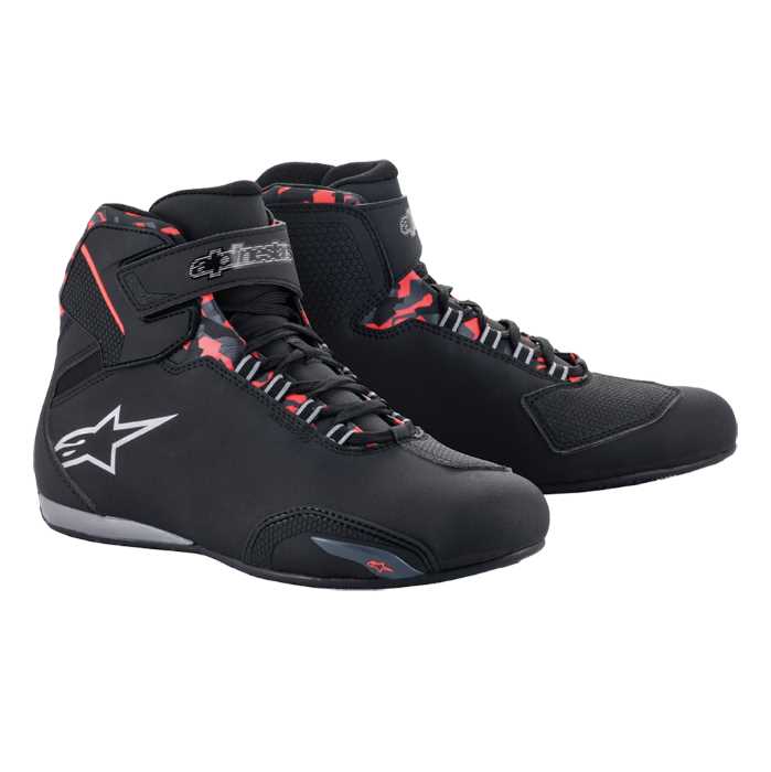Alpinestars Sektor WP Shoe Black Dark Grey Red Fluo