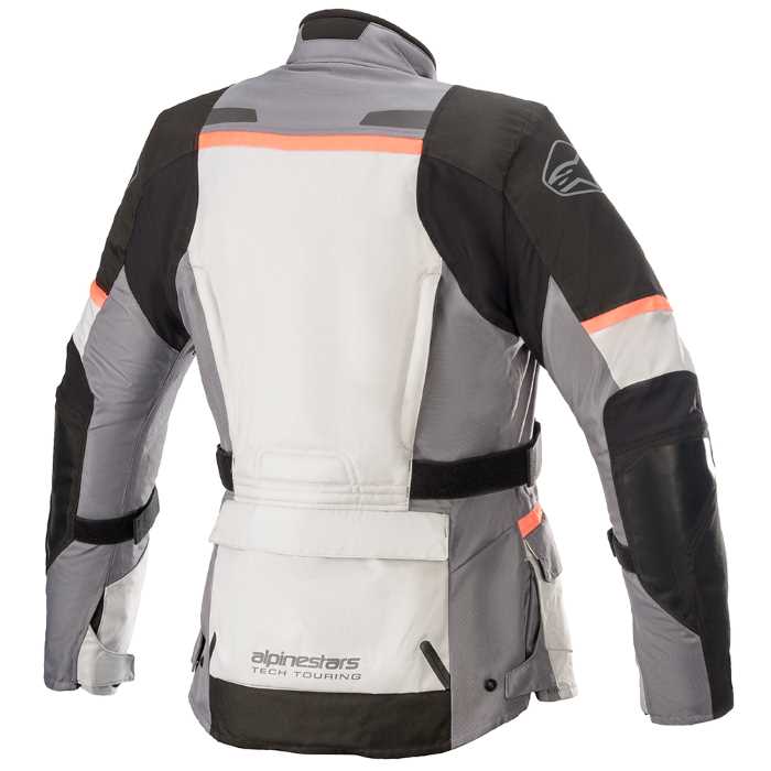 Alpinestars Stella Ladies Andes V3 Drystar Jacket Ice Grey Dark Grey Black Coral