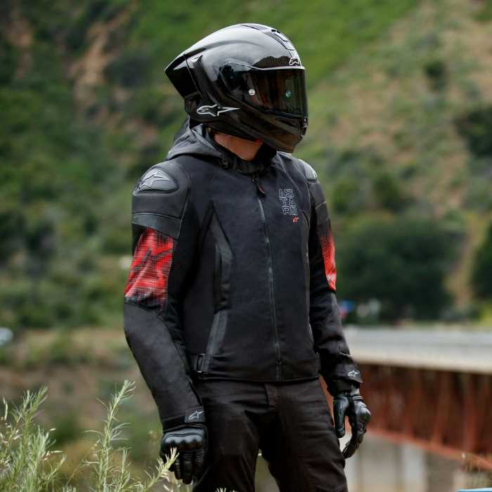 Alpinestars Zaca Air Venom WP Jacket Black Bright Red