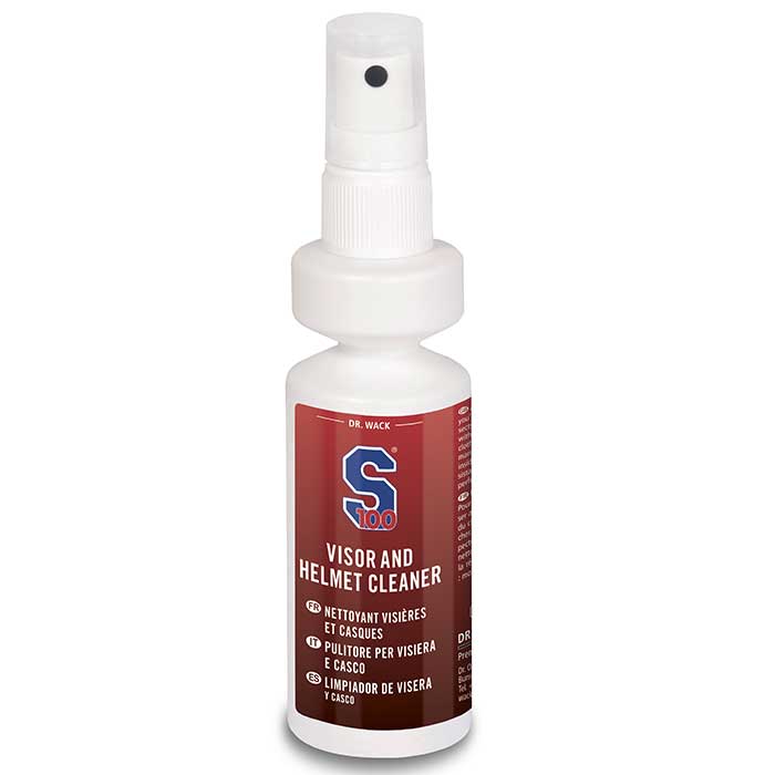 S100 Visor & Helmet Cleaner 100ml Inc Microfibre Towel