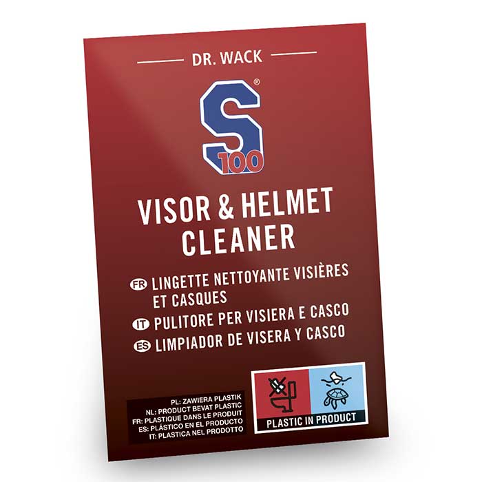 S100 Visor & Helmet Cleaning Wipes Box Of 10