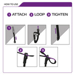 Oxford Atlas D-Ring 26mm x 1.2m Black Straps(Pair)