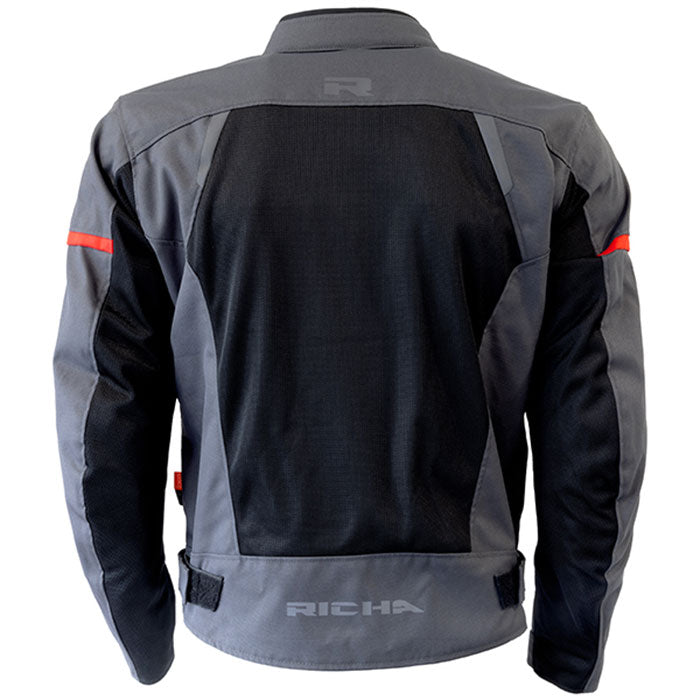 Richa Auyan Waterproof Jacket Black Grey Red
