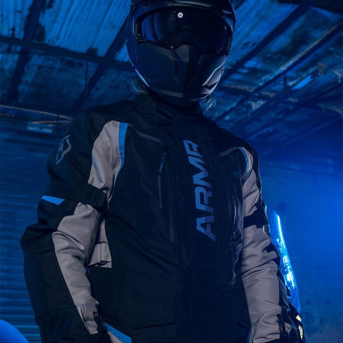 ARMR Kiso 4.0 WP Waterproof Mens Jacket Black Light Grey Blue