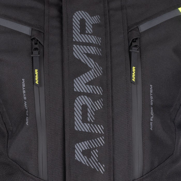 ARMR Kiso 4.0 WP Waterproof Mens Jacket Black Green Fluo Yellow
