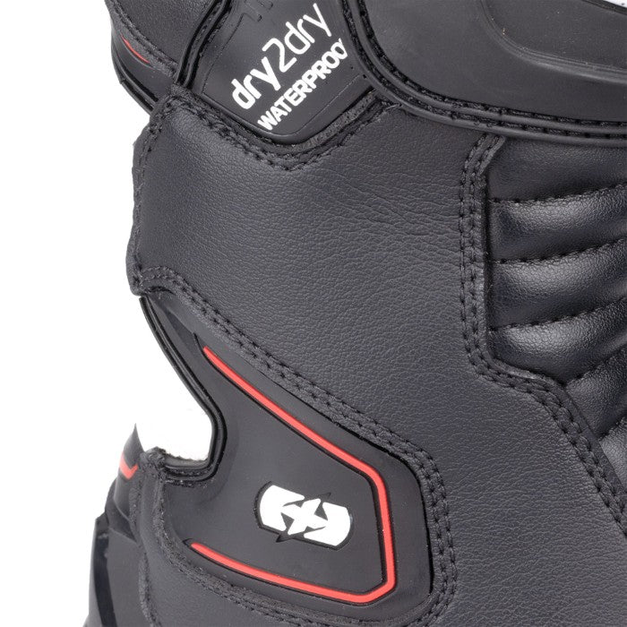 Oxford Cypher 1.0 Dry2Dry Waterproof Mens Boots Black White Red