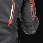 Oxford Nexus 1.0 Leather Mens Jacket Black Red