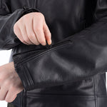 Oxford Henlow Leather Mens Jacket Black