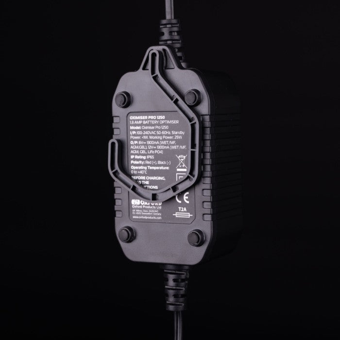 Oxford Oxmiser Pro 1250 Motorcycle Battery Charger AGM LiFePO4 Lithium EU Plug