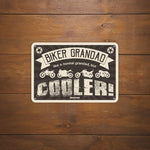 Oxford Garage Metal Sign: Biker Grandad