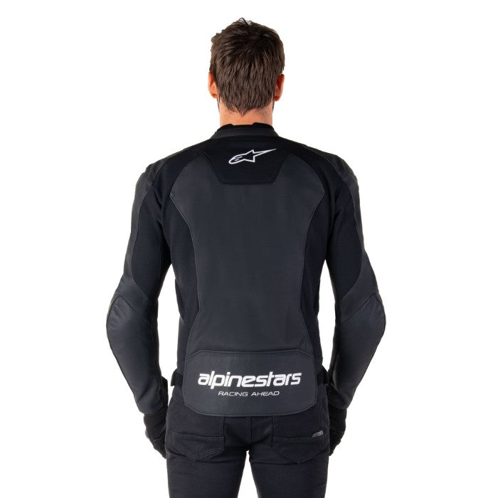 Alpinestars Faster V3 Leather Jacket Black White