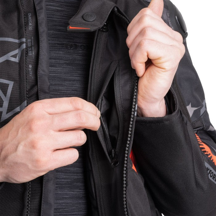 Oxford Omega 1.0 Dry2Dry Mens Jacket Black Camo Red