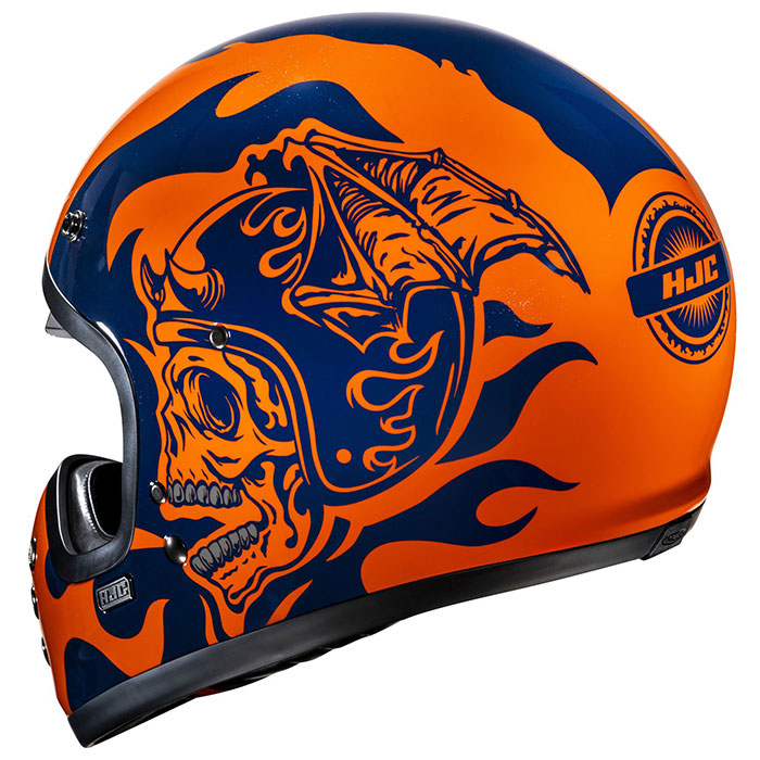 HJC V60 Flame MC27 Blue Orange