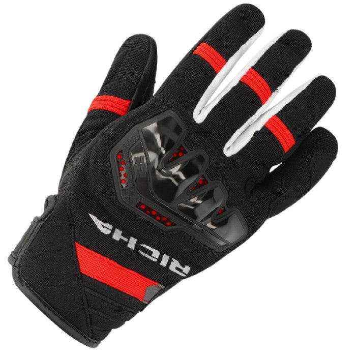Richa Stradale Summer Gloves Black White Red