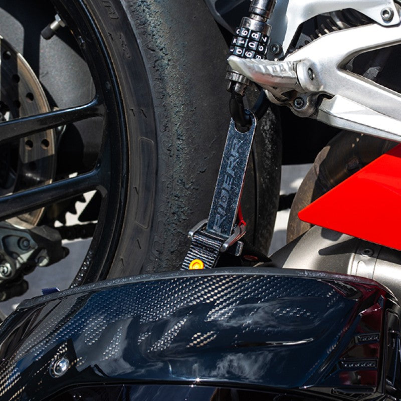 RiderR Motorcycle Helmet Lock Black Yellow