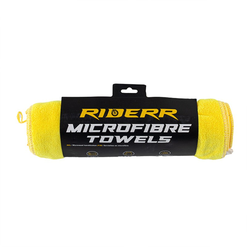 RiderR 6 Pcs Microfibre Towels Yellow