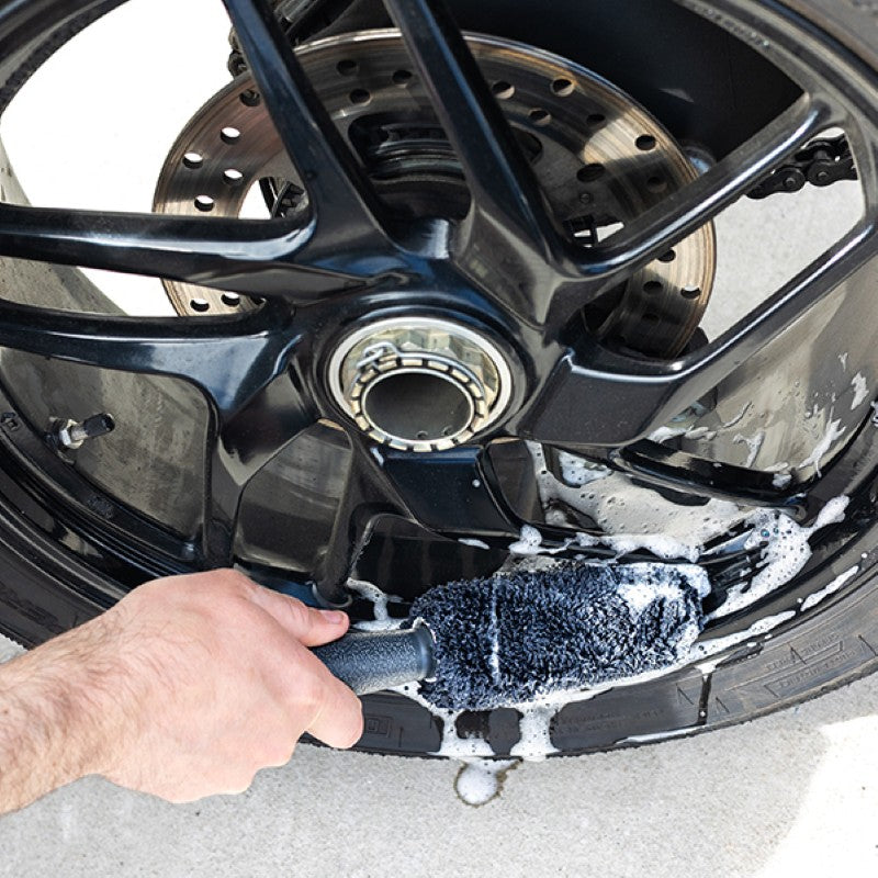 RiderR Motorcycle Wheel Brush Grey