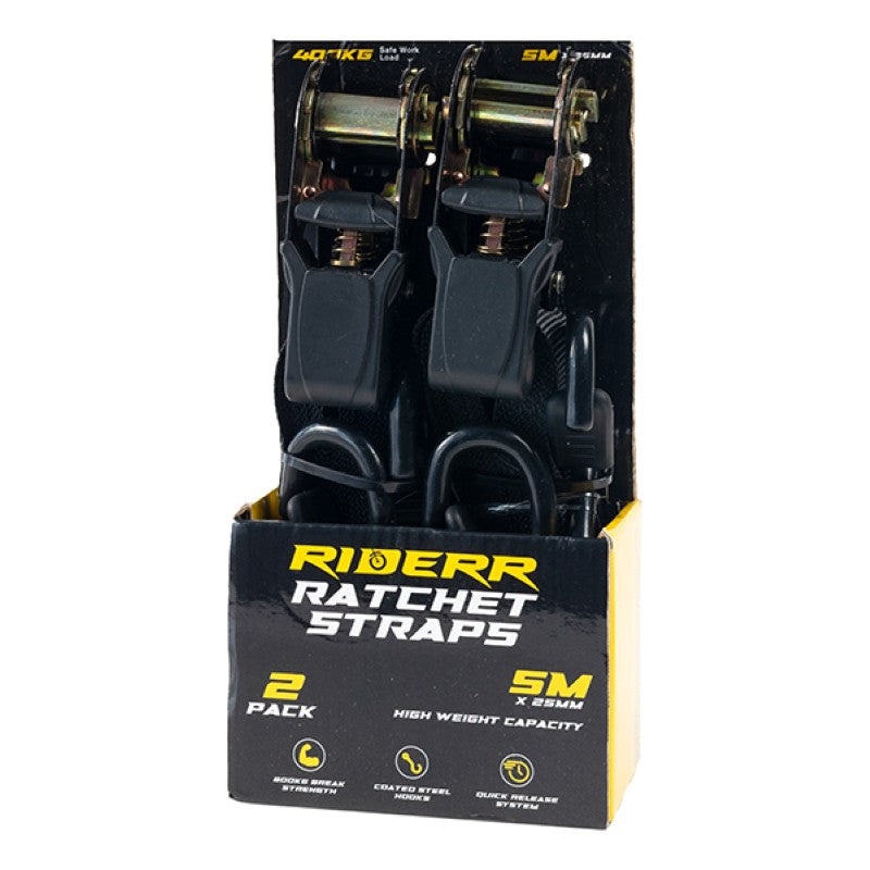 RiderR Ratchet Straps Black
