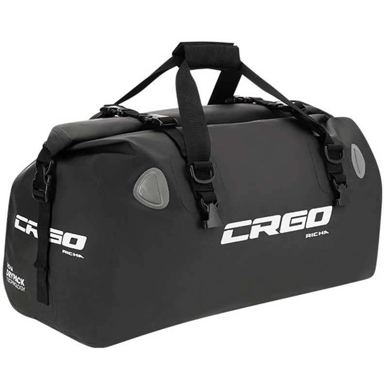 CRGO By Richa Major Black 40L Duffel Roll Top Waterproof Bag