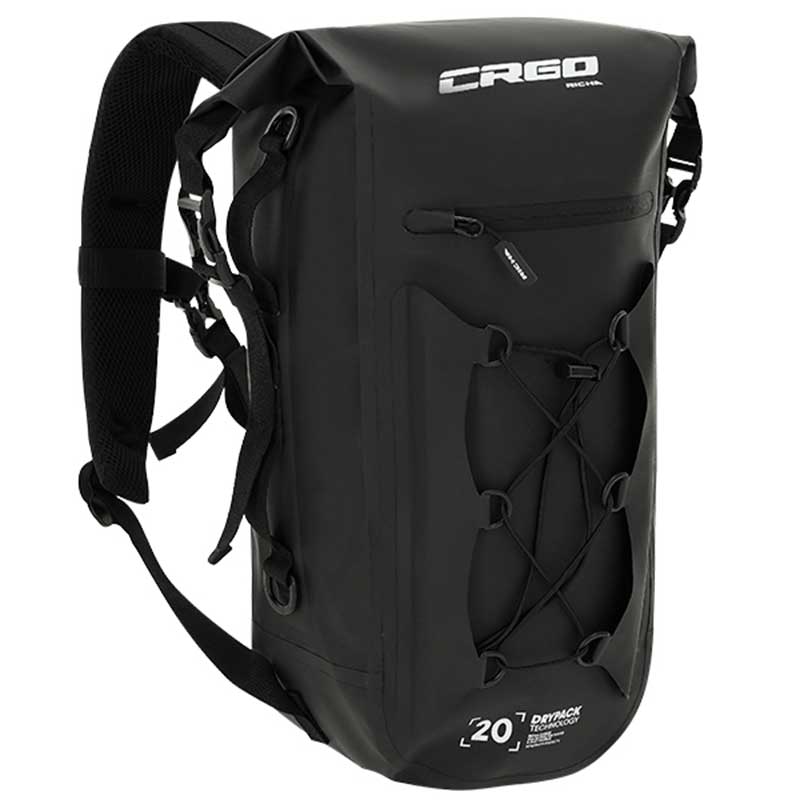CRGO By Richa Niagara Black 20L Roll Top Travel Backpack
