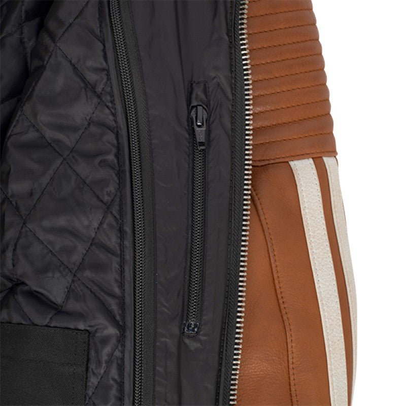 Segura Orion Waterproof Leather Jacket Camel White