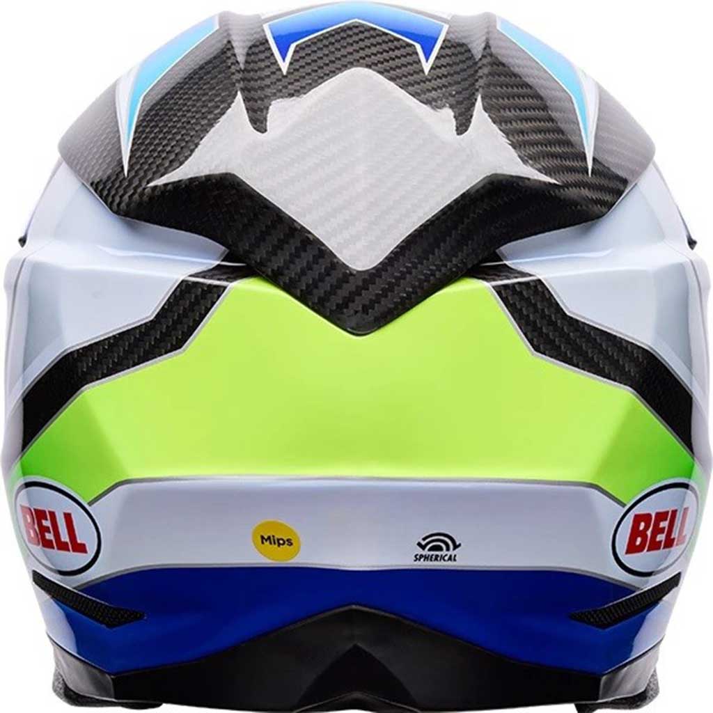 Bell Moto-10 Spherical Grid White Blue