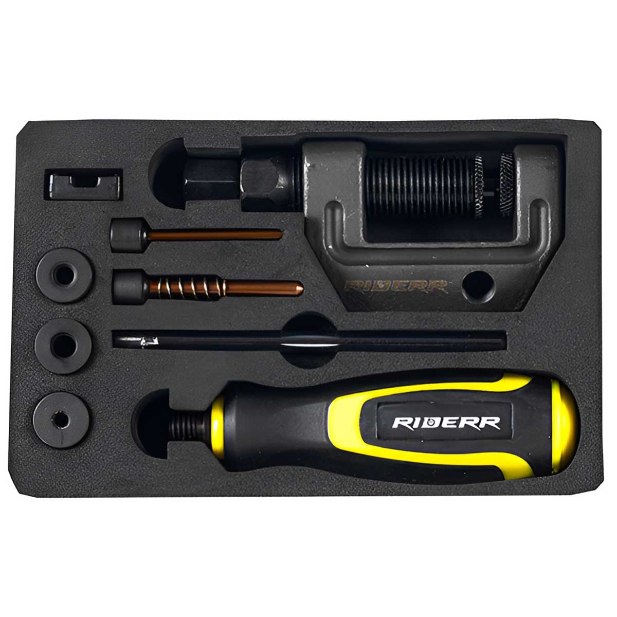 RiderR Motorcycle Chain Splitter Riveter Black