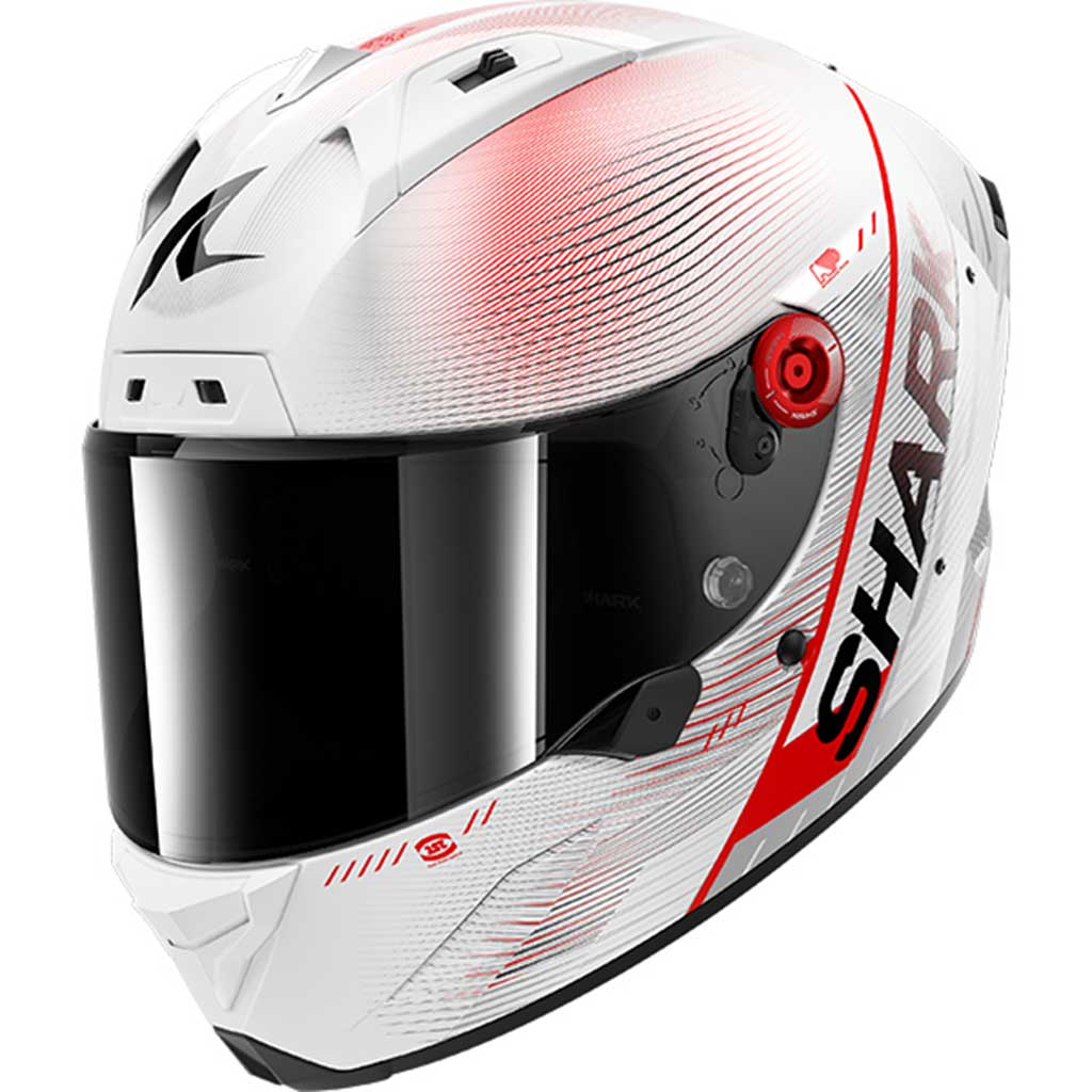 Shark Aeron Speed-Tech DWR Carbon White Red