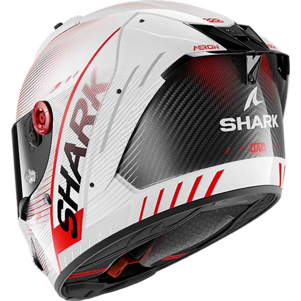 Shark Aeron Speed-Tech DWR Carbon White Red