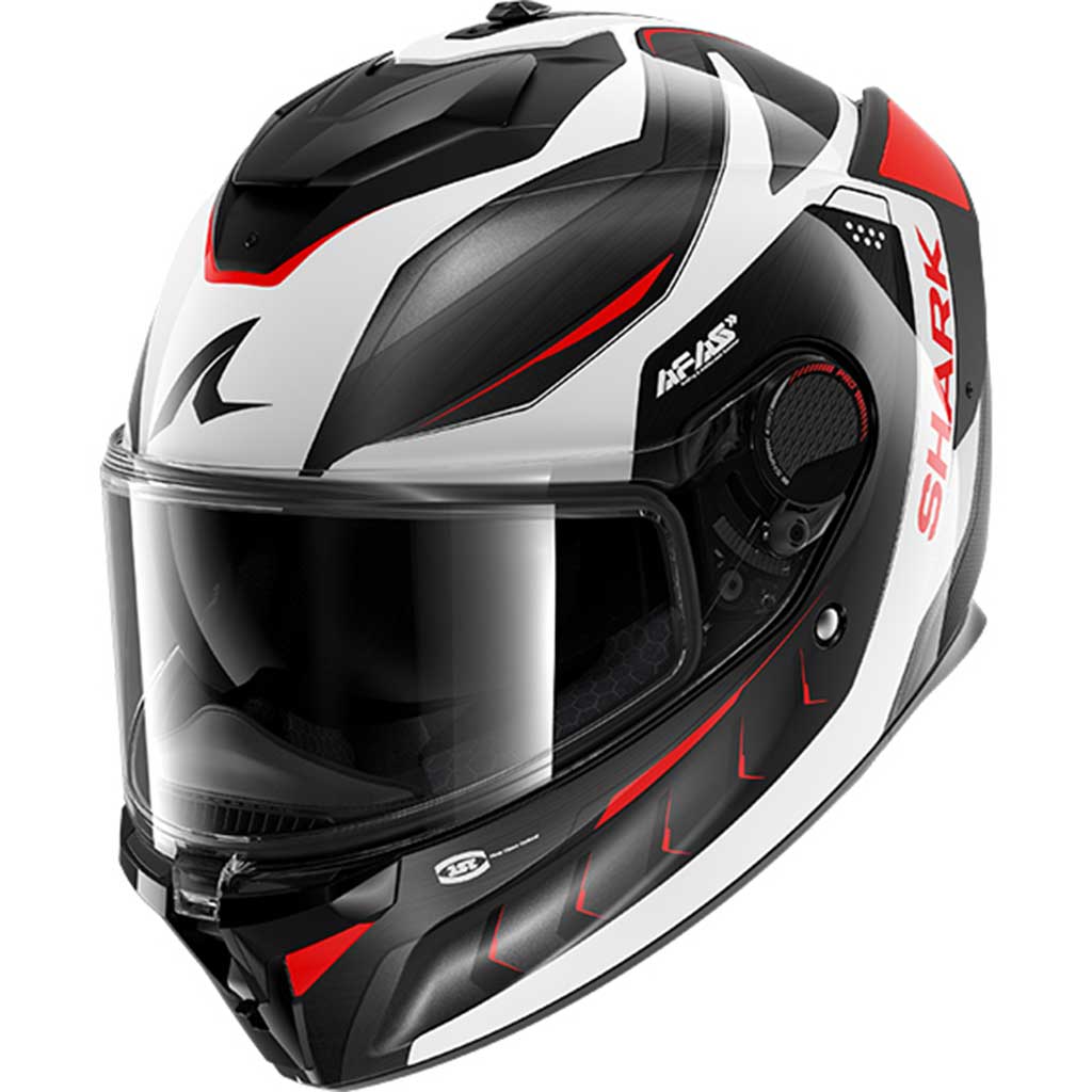 Shark Spartan GT Pro Carbon Mekarium DSR Carbon Silver Red