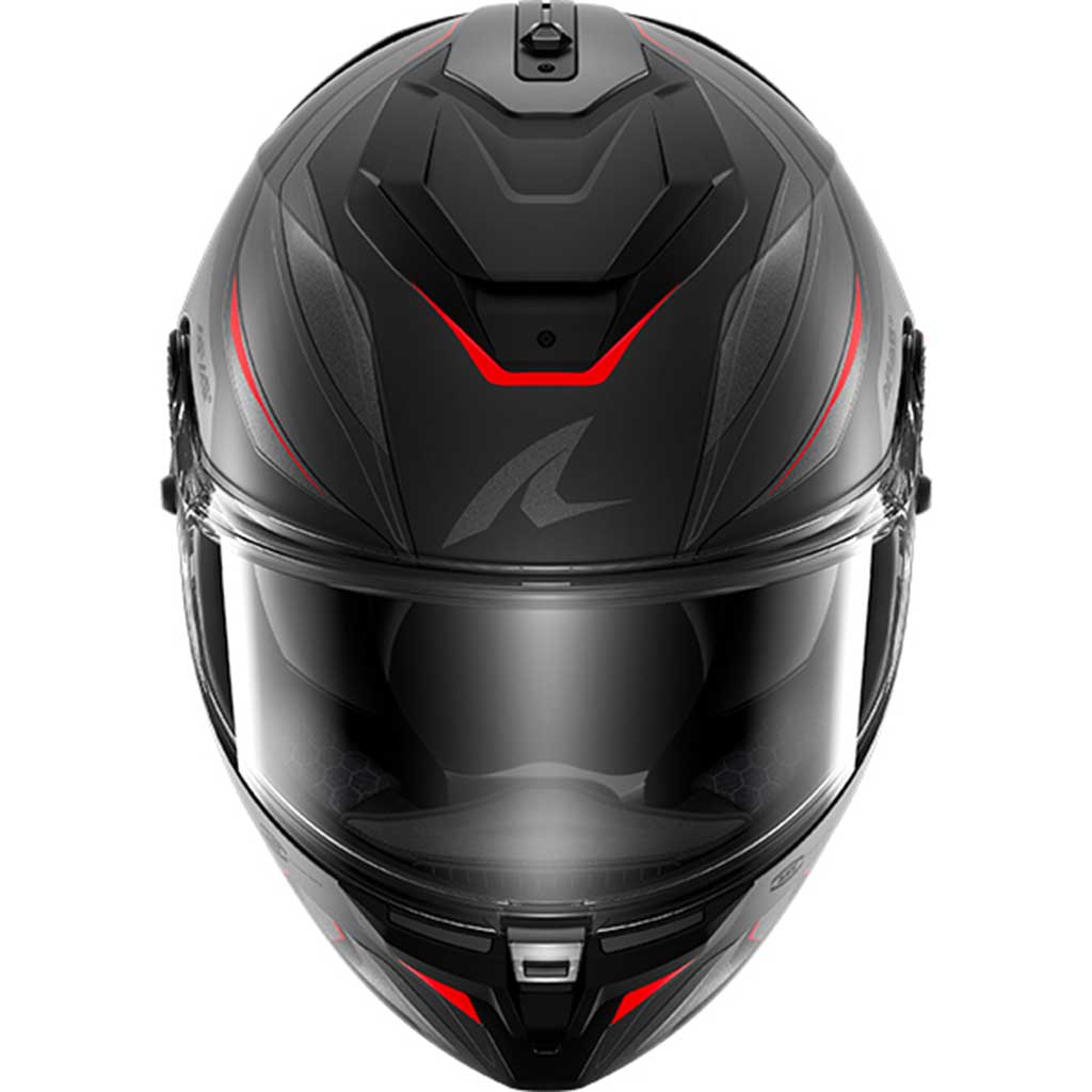 Shark Spartan GT Pro Carbon Mekarium DAR Carbon Anthracite Red