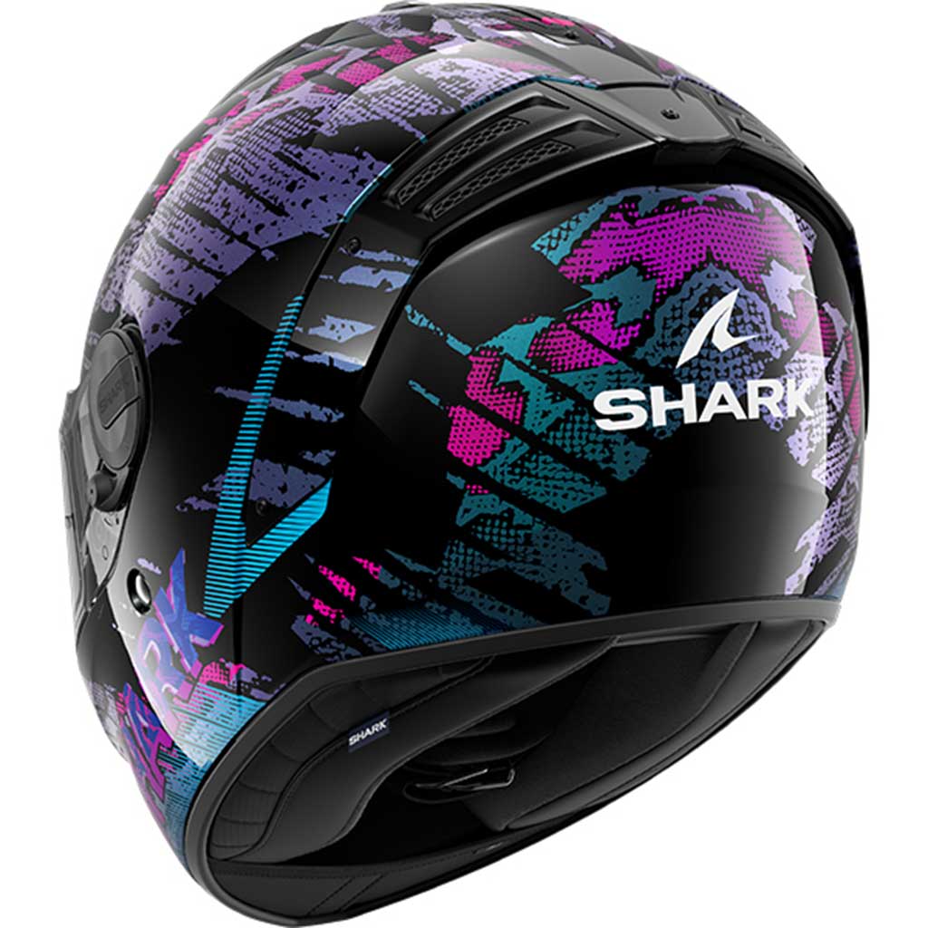 Shark Spartan RS Reptaia KBX Black Teal Violet Pearl