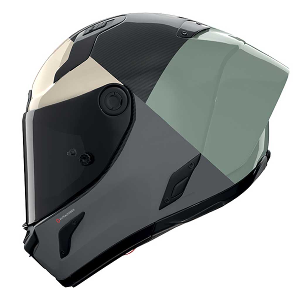 Nolan X-804 RS Blocco 370 Carbon Anthracite Light Green