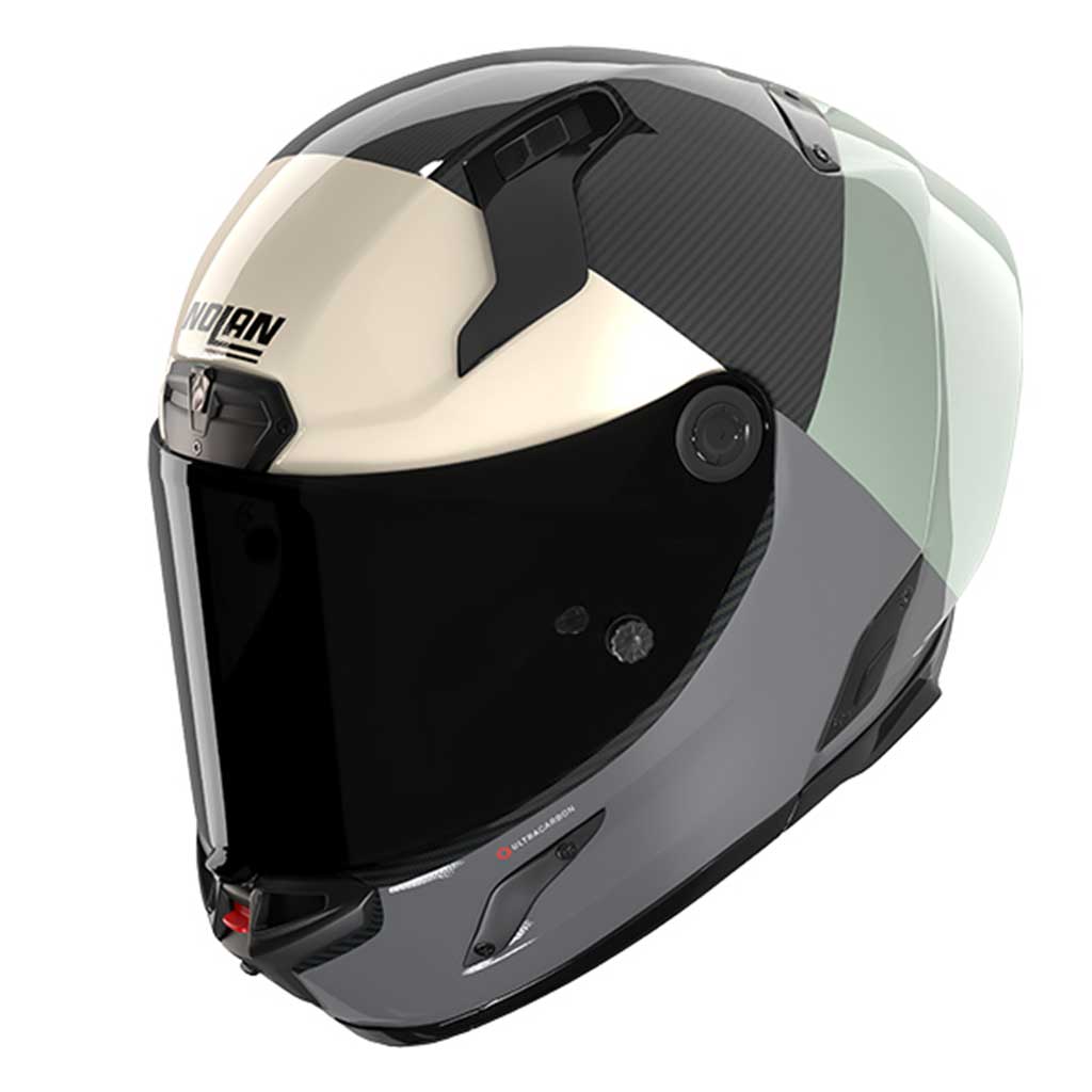 Nolan X-804 RS Blocco 370 Carbon Anthracite Light Green