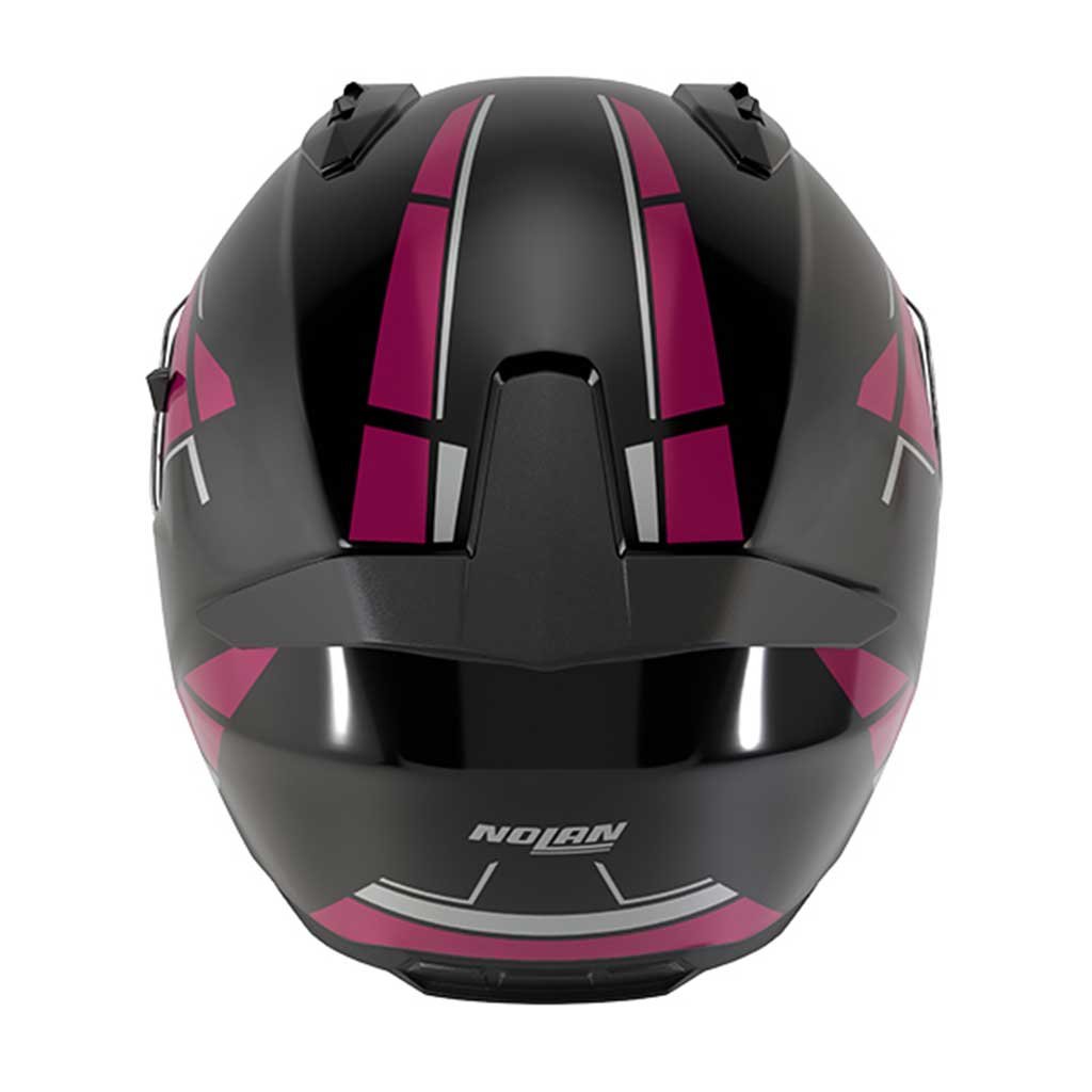 Nolan N60-6 Sincrono 354 Black Fucsia Metal Grey