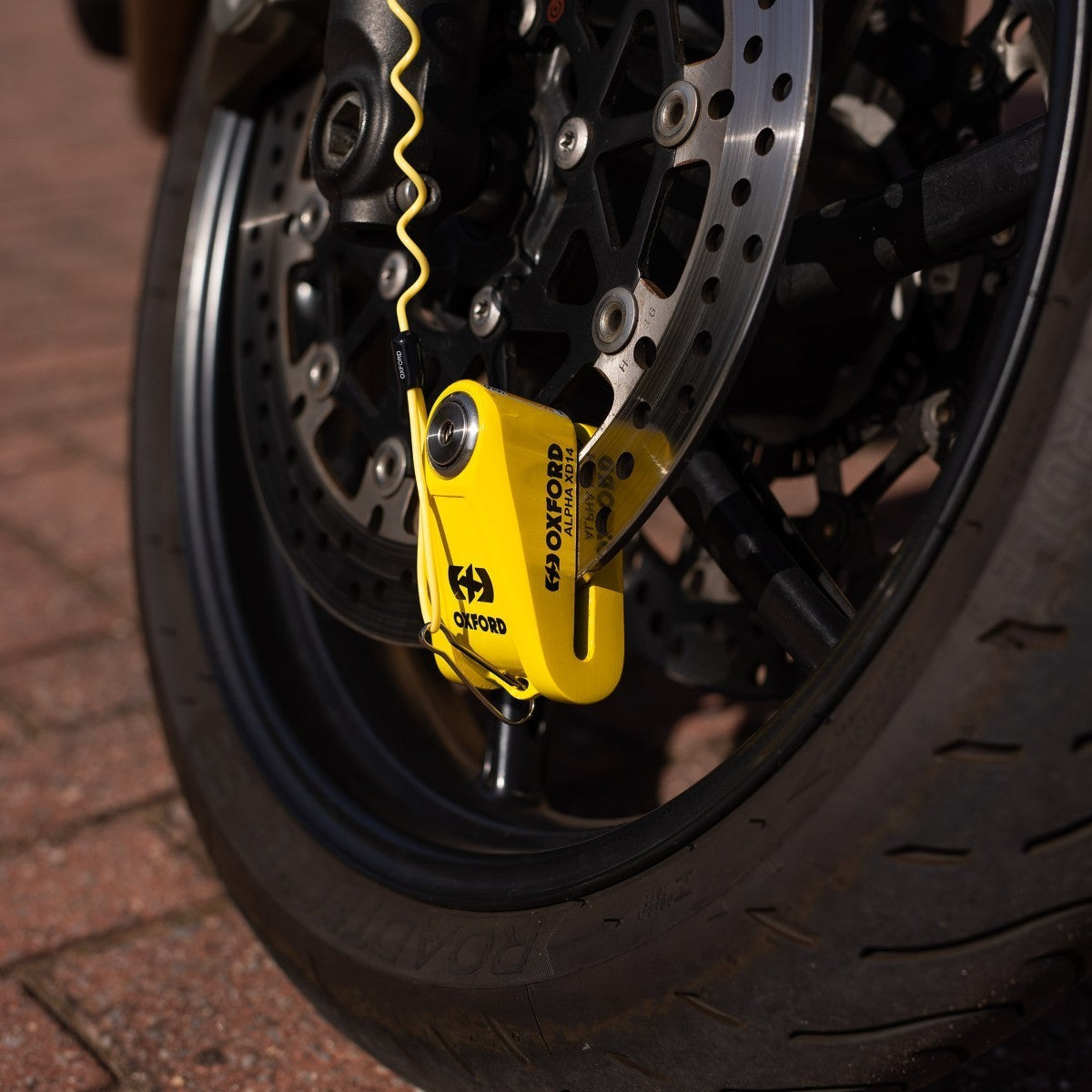 Oxford Alpha XD14 Disc Lock (14mm pin) Yellow