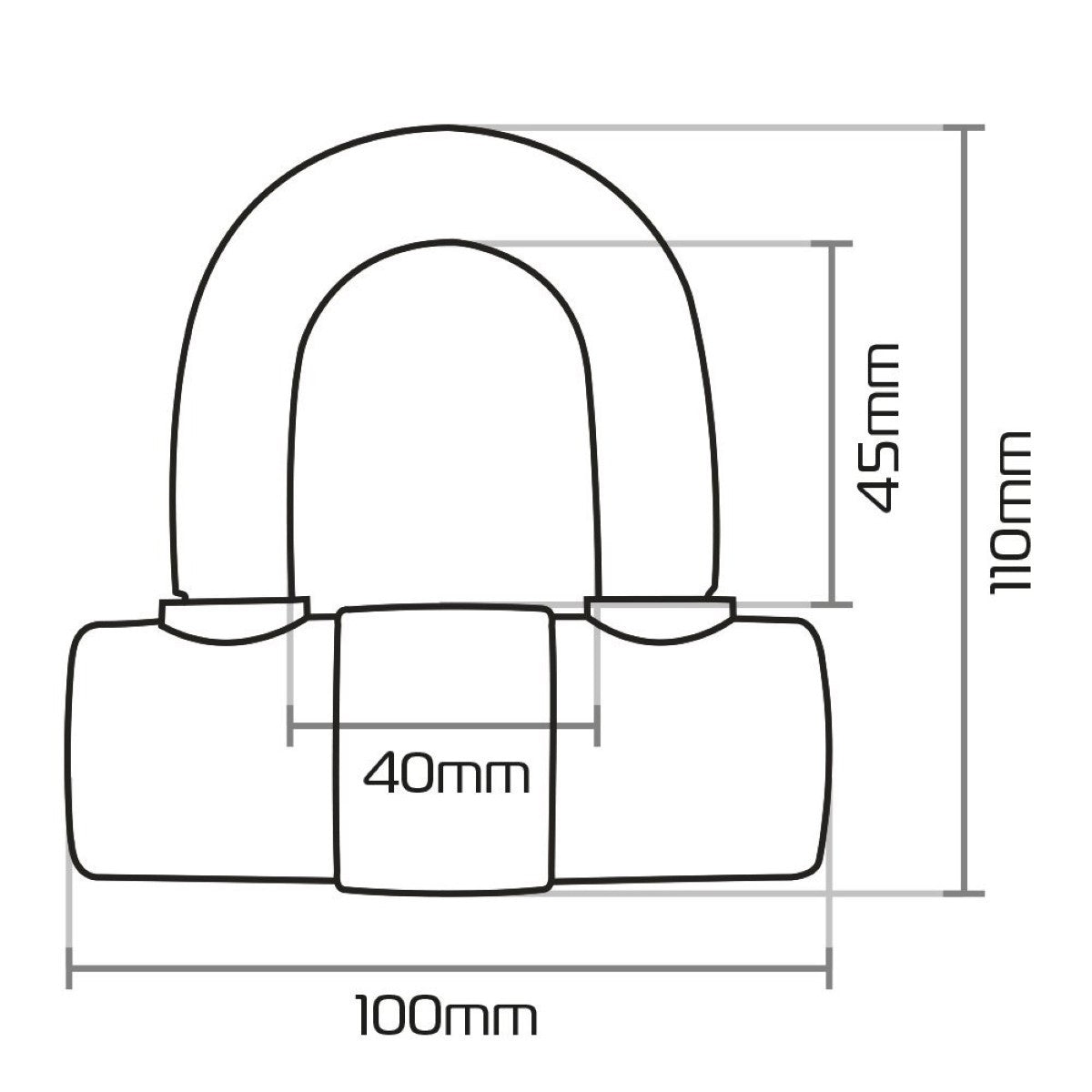 Oxford HD Max 14mm Disc Lock Orange