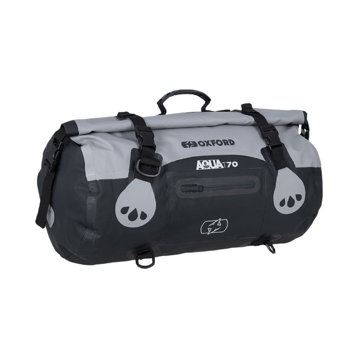 Oxford Aqua T-70 Roll Bag- Grey/Black