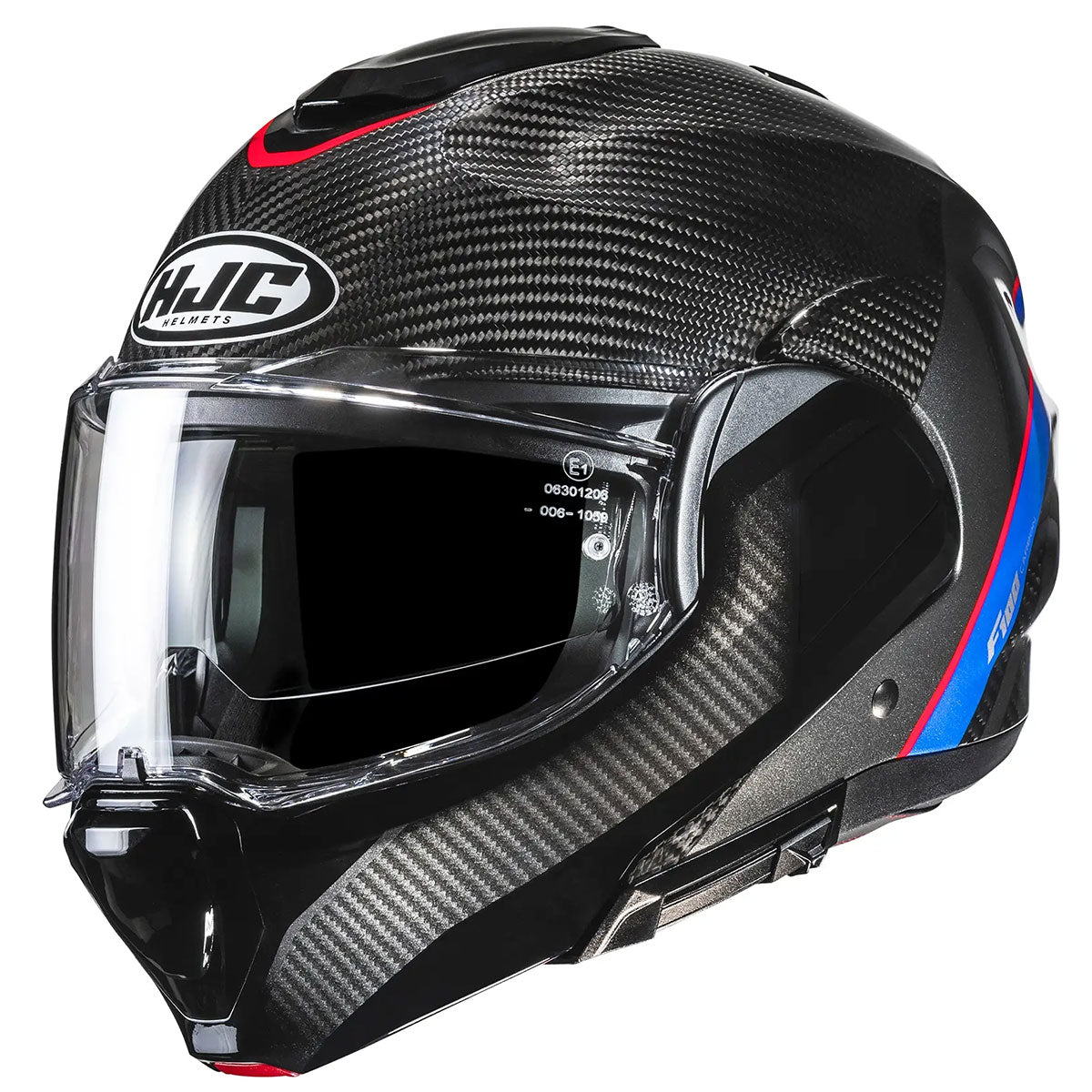 HJC F100 Carbon Stan White Blue Red