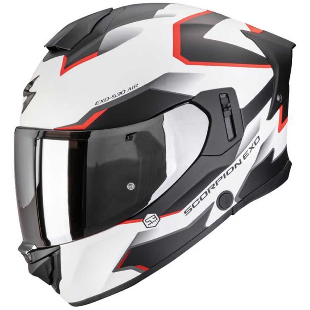 Scorpion Exo 530 Clip Matt White Black Red