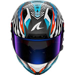 Shark Aeron-GP FIM 2 Speed-Fancy Carbon White Blue