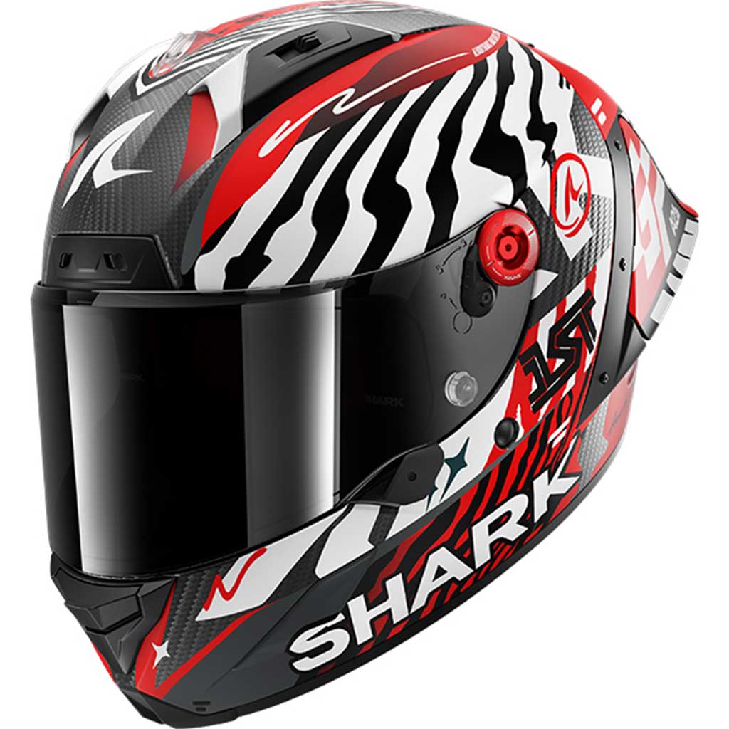 Shark Aeron-GP FIM 2 Speed-Fancy Carbon White Red