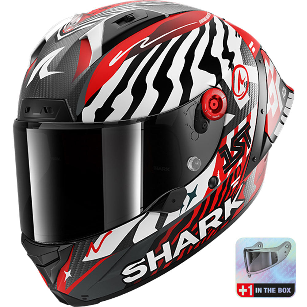 Shark Aeron-GP FIM 2 Speed-Fancy Carbon White Red