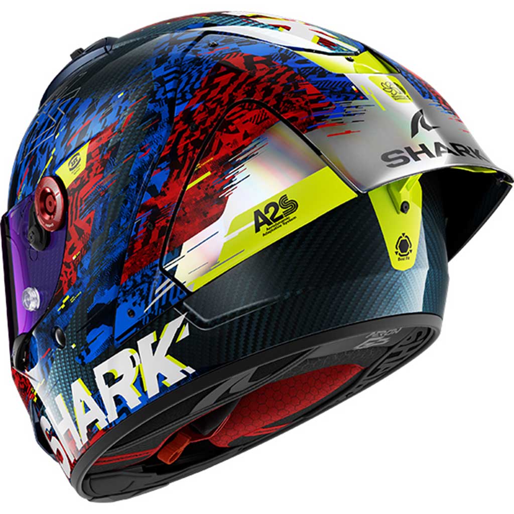 Shark Aeron-GP FIM 2 Speed-Vib Carbon Blue Red
