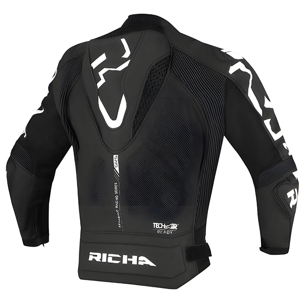 Richa Stradale Evo Leather Jacket Black White