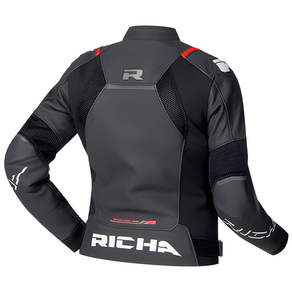 Richa Stradale Evo Leather Ladies Jacket Black White